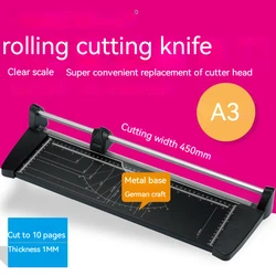 A4 Precision Paper Cutter Paper Knife Photo T Rim Diy Scrapbook Portable Alloy Cutting Tool Cutting Pad Home Office Supplies