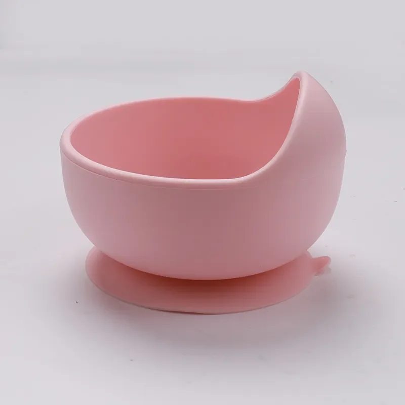 Ready To Ship Eco-friendly BPA Free Product Food Grade Silicone Baby Dinner Suction Feeding Bowl Set For Baby