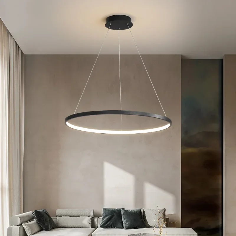 Moderne LED-Pendel leuchte für Wohnzimmer Esszimmer Schlafzimmer Villa Loft hängende Decken lampen Raum dekor Ring lampe Kronleuchter Glanz lampe