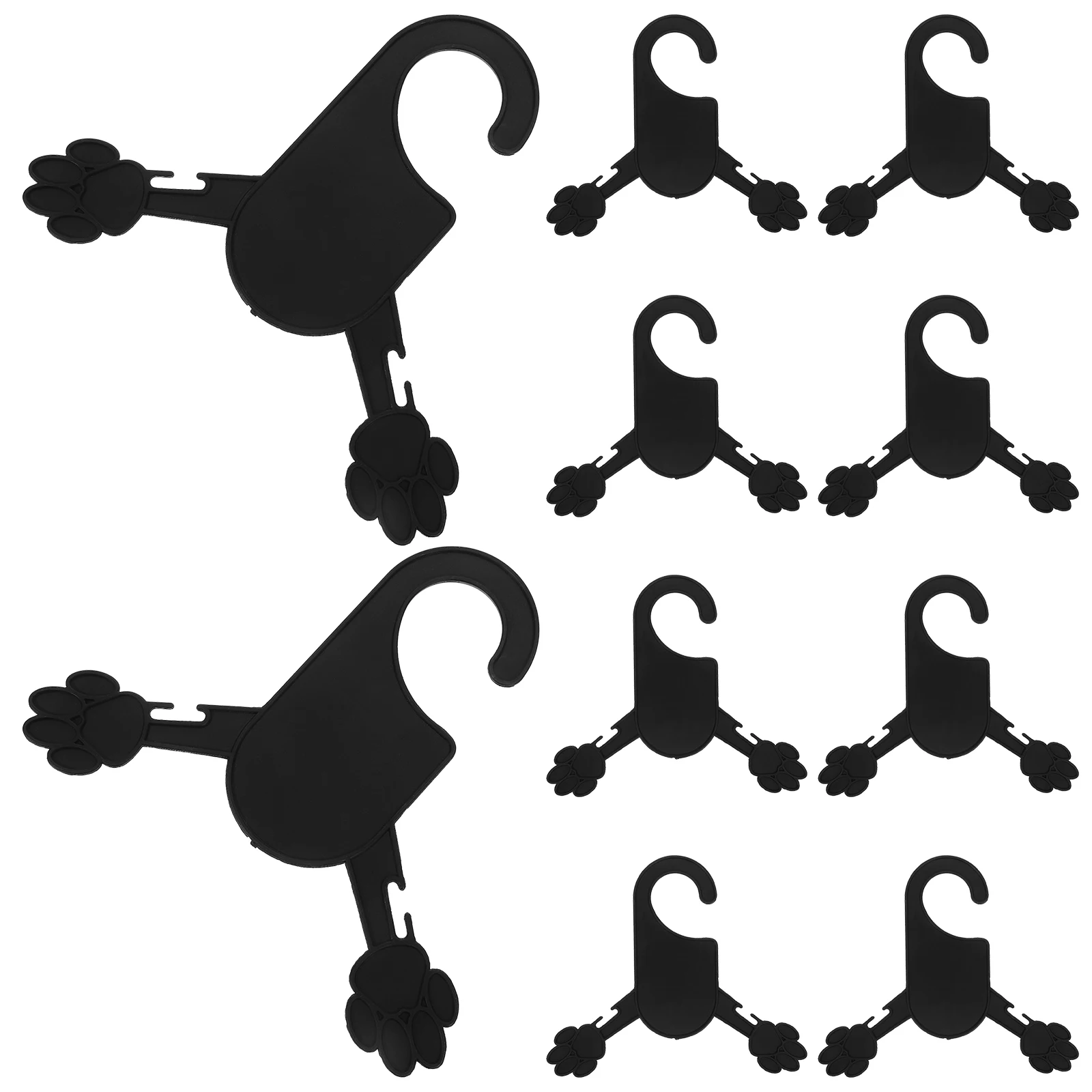 

10 pcs Pet Clothes Hanger Durable Dog Apparel Hangers Puppy Cat Clothing Organizer Plastic Strong Practical Accessories