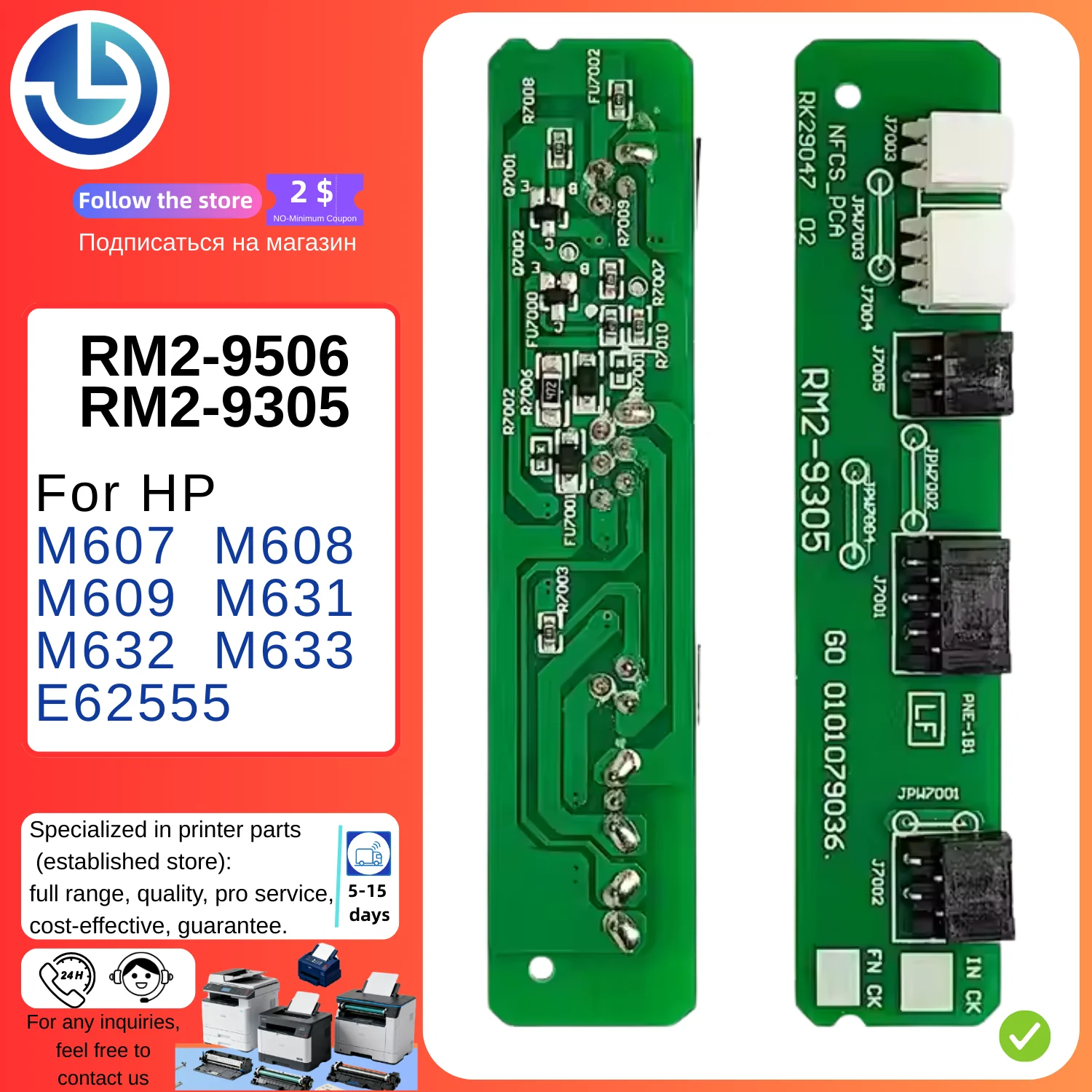 

Fuser Count Chips Fusers for HP M607dn M608x M609dh Circuit Boards Applicable Brand-New
