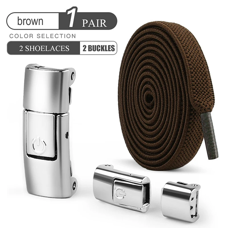 8mm Geen Stropdas Veters Druk Lock Schoenveters Zonder Stropdassen Elastische Veters Sneaker Kids Adult Verbrede Platte Schoenveter voor Schoenen - afbeelding 1