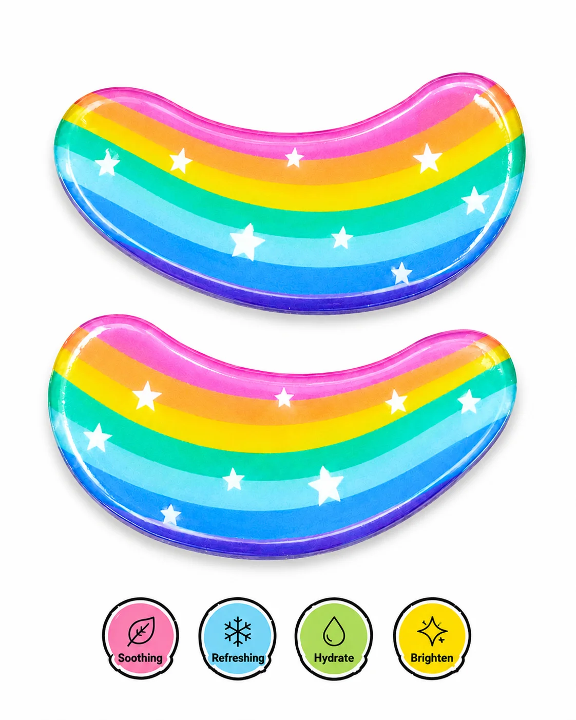 10PCS Rainbow Under Eye Beauty Patches, Soft Gel Feel Eye Patches For Daily Beauty Routine And Travel Use