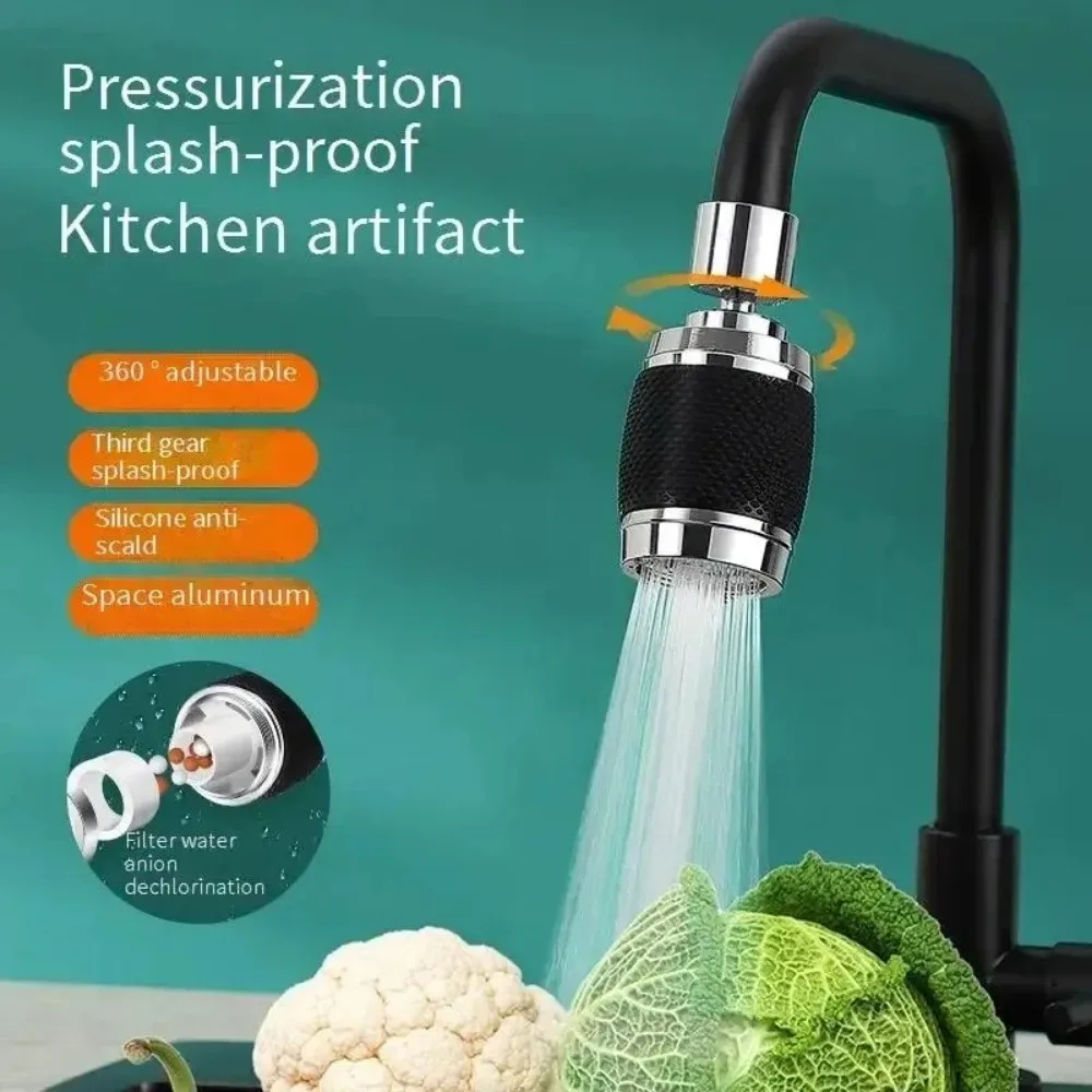 The Kitchen Faucet Universal Extender Filter Splash-proof Wonder Device and Extension Pressure-increasing Universal Joint