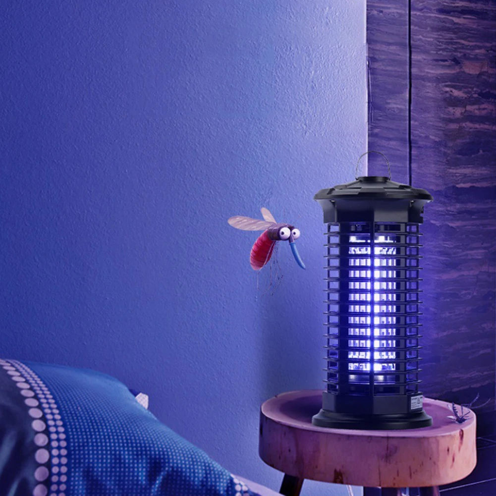 2-In-1 مصباح قتل البعوض مع مصباح ليد مضرب البعوض المنزلي الصامت مصيدة البعوض الكهربائية للمنزل غرفة نوم غرفة المعيشة