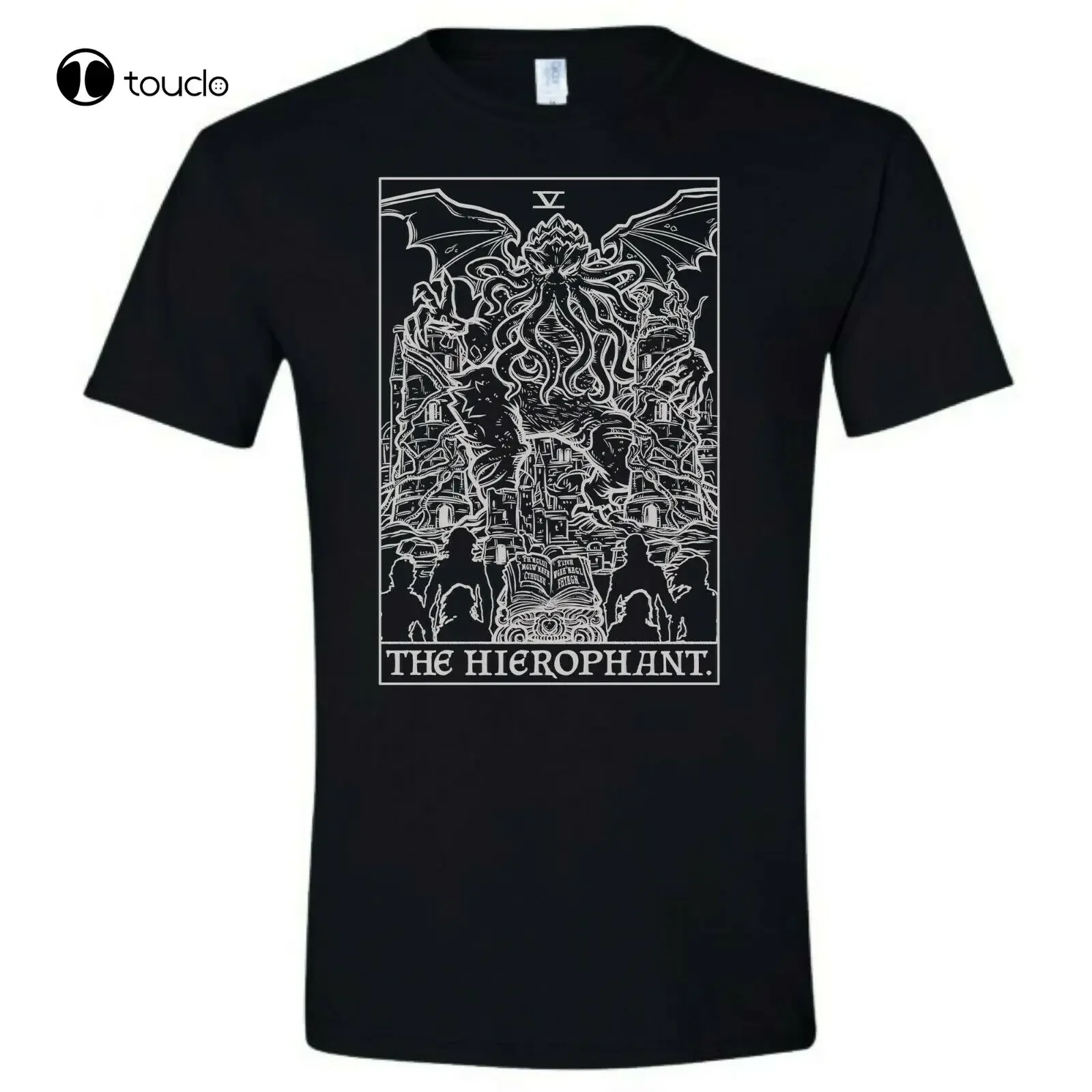 Camisa de cartas de Tarot jerofante Cthulhu, regalo de literatura gótica de terror Vintage