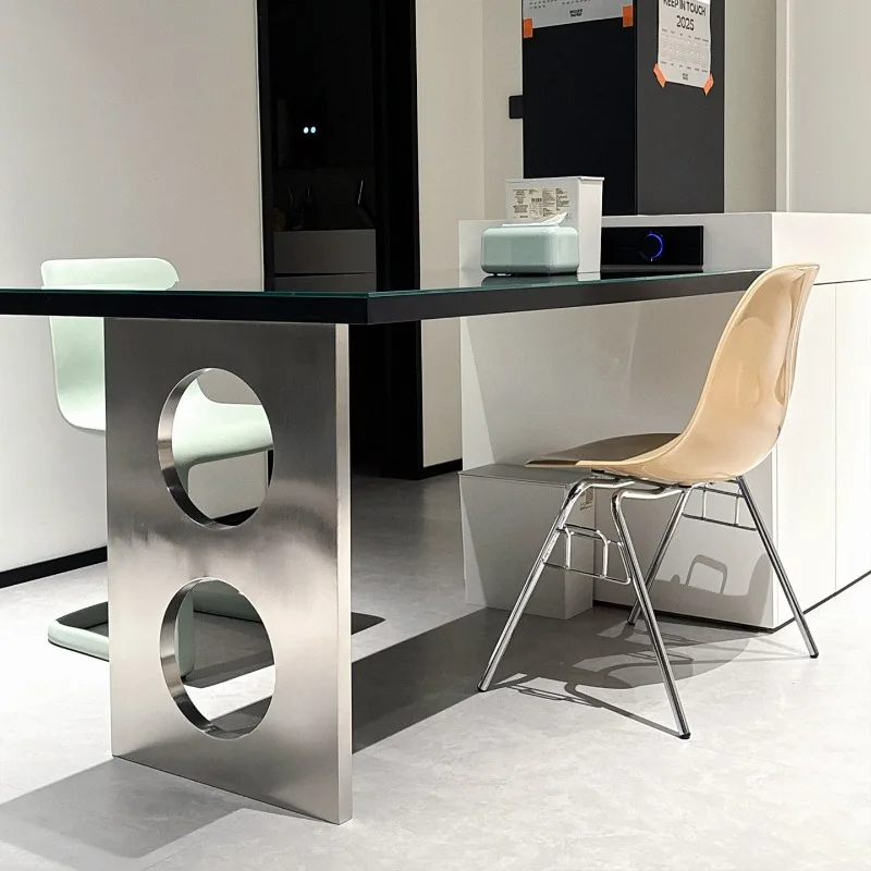 Desk bracket Stainless steel table legs Dining table foot bracket Bar leg support frame Household island table rack Single side