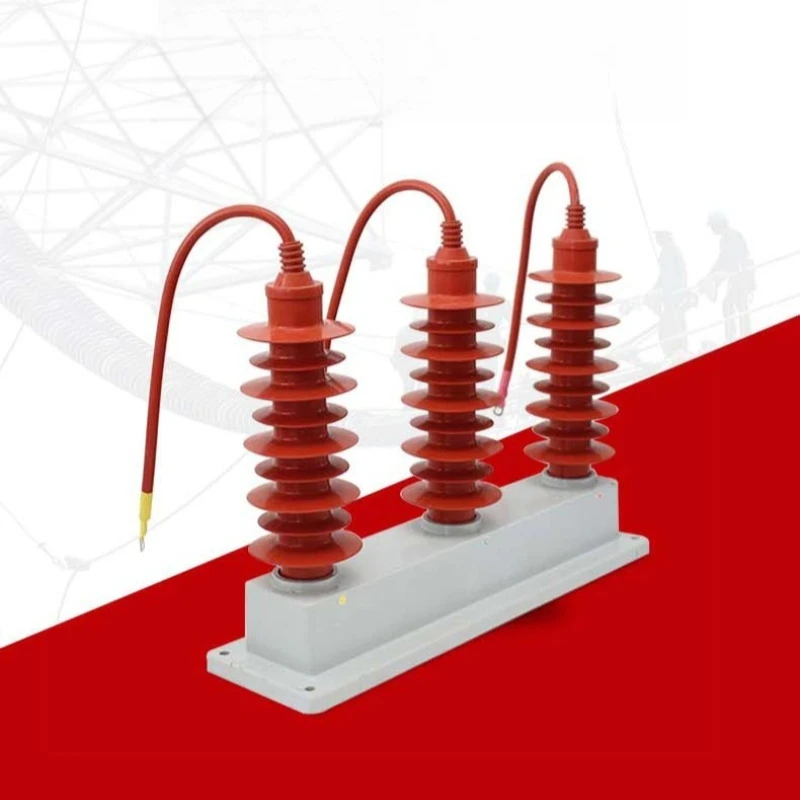 

35KV three-phase combined arrester TBP-B-42F/310 overvoltage protector insulated zinc oxide lightning protection