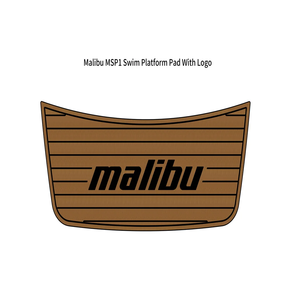 Malibu MSP1 Swim Platform Step Pad Boat EVA Foam Faux Teak Deck Floor Mat SeaDek MarineMat Gatorstep Style Self Adhesive