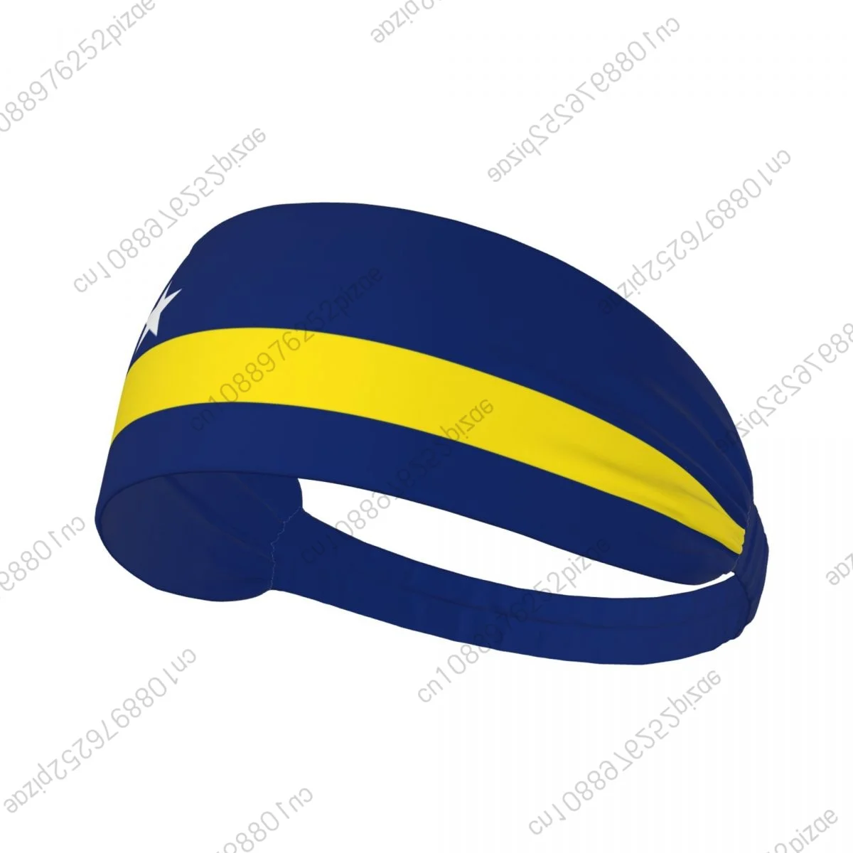 

Curacao Flag Men Women Bands Elastic Wide Headbands For Yoga Sports Fitness Exercise Tennis Running Gym Dance Athletic
