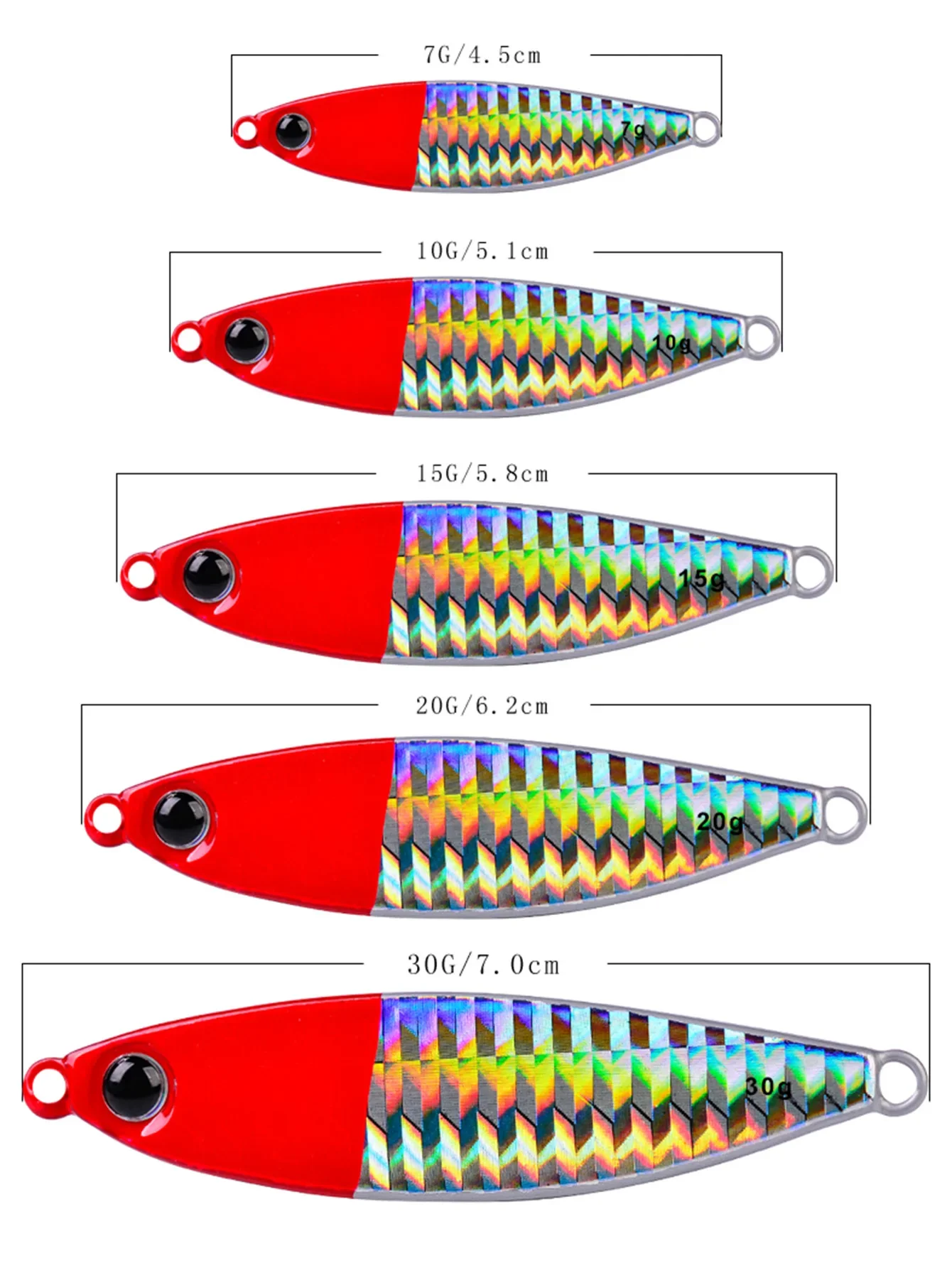 5 pencil bait metal casting fixtures 7g/10g/15g/20g/30g shore bass bait artificial bait fishing equipment image 5