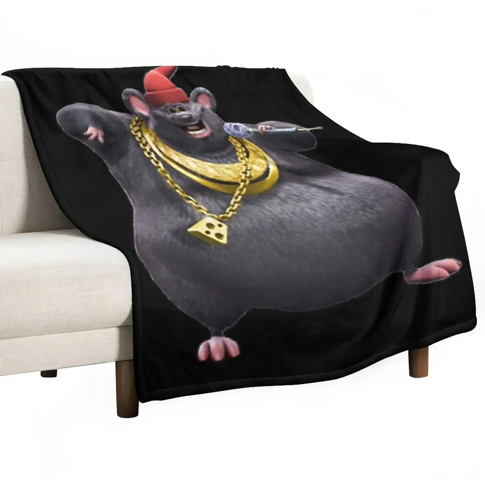 

BIGGIE CHEESE Throw Blanket Cute Plaid Sofa Throw for winter fluffy Blankets