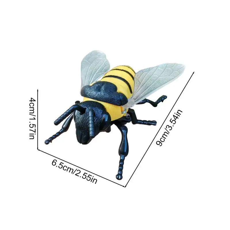 Juguete de abeja de simulación de cuerda, figuras de animales de relojería, figuritas de abeja, insecto, modelo Animal, adornos, juguetes educativos para niños