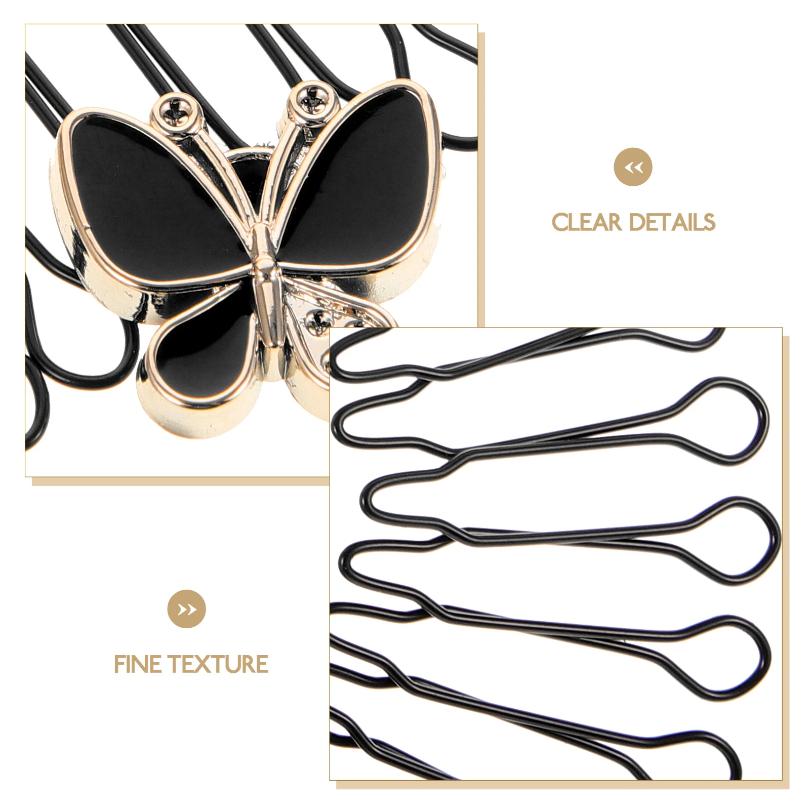 

3pcs Finishing Fixer U Shape Comb Clip for Curly Thick Hair Easy Daily Use Special Occasions Wedding Accessories Hair Styling