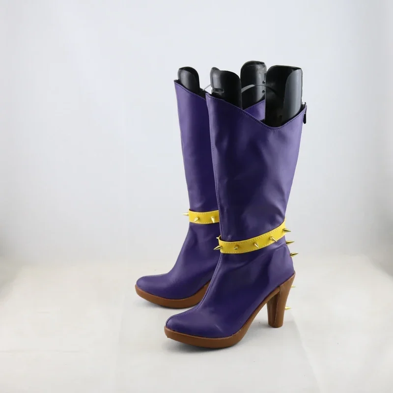 Anime Equestria Girls Adagio Dazzle Cosplay Kostuum Schoenen Handgemaakte Paarse Kunstleer Laarzen