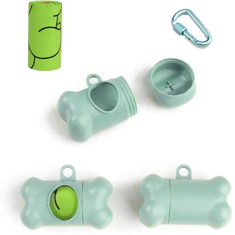 Eco Pet Dog Poop Bag Bone Shape Dispenser Waste Garbage Carrier Holder Dispensers Dogs Trash Cleaning Tool Pet Accessories