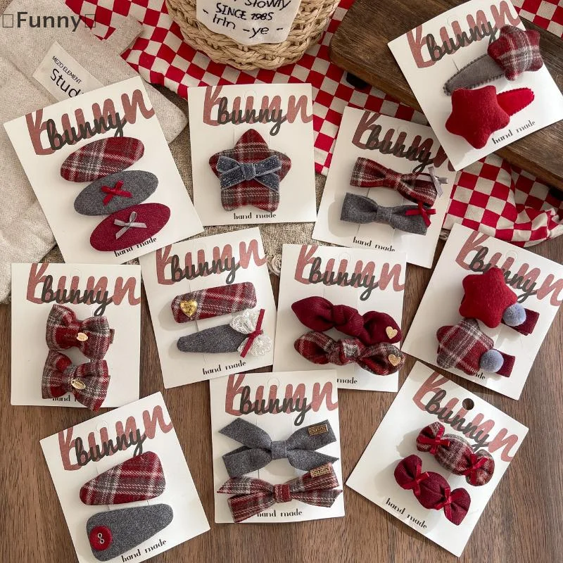 2/3 قطعة مقاطع القوس الكورية نمط مجموعة من مشابك الشعر منقوشة للنساء الفتيات الأكاديمية موضة دبوس الشعر أغطية الرأس #4