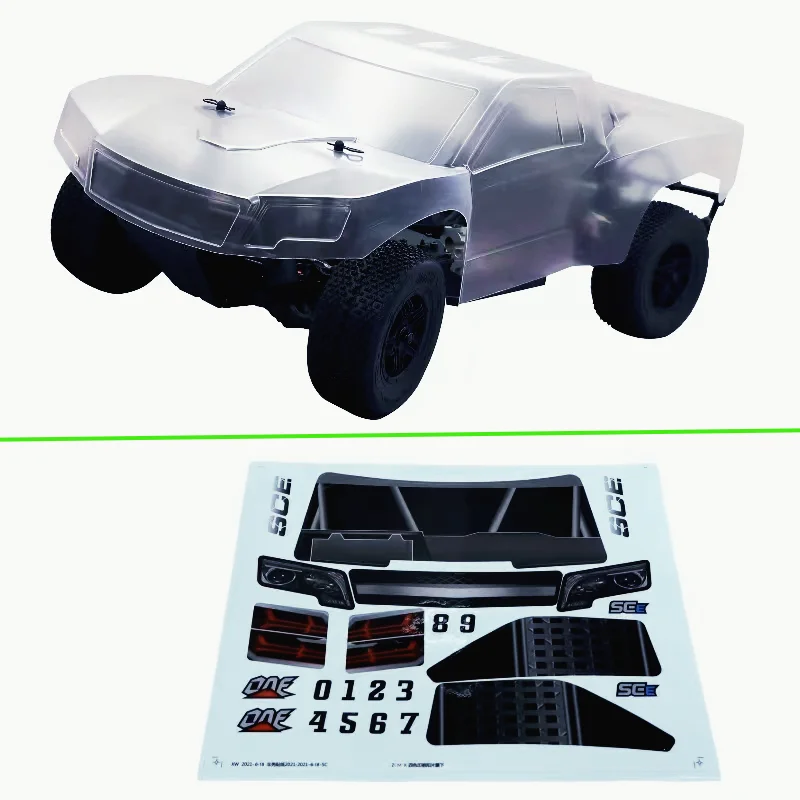 

SCE only - 1/10 RC Car short truck transparent car shell PC version 1.2 thick - 1/10 short truck universal Upgrade Accessories