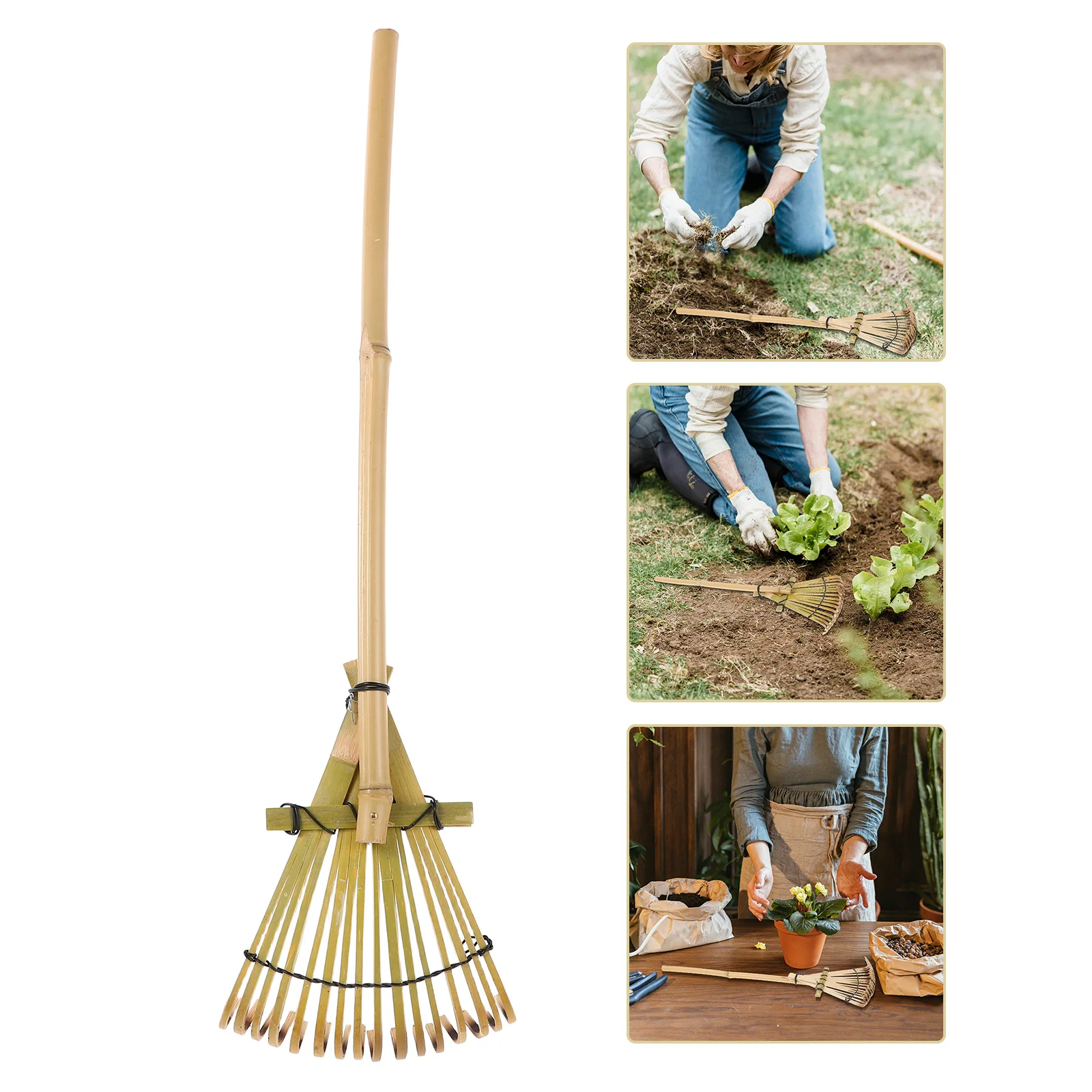 

Japanese Garden Rake Bamboo Lightweight for Sand Patterns Leveling Parks Courtyards Efficient Handheld Rake for Landscaping