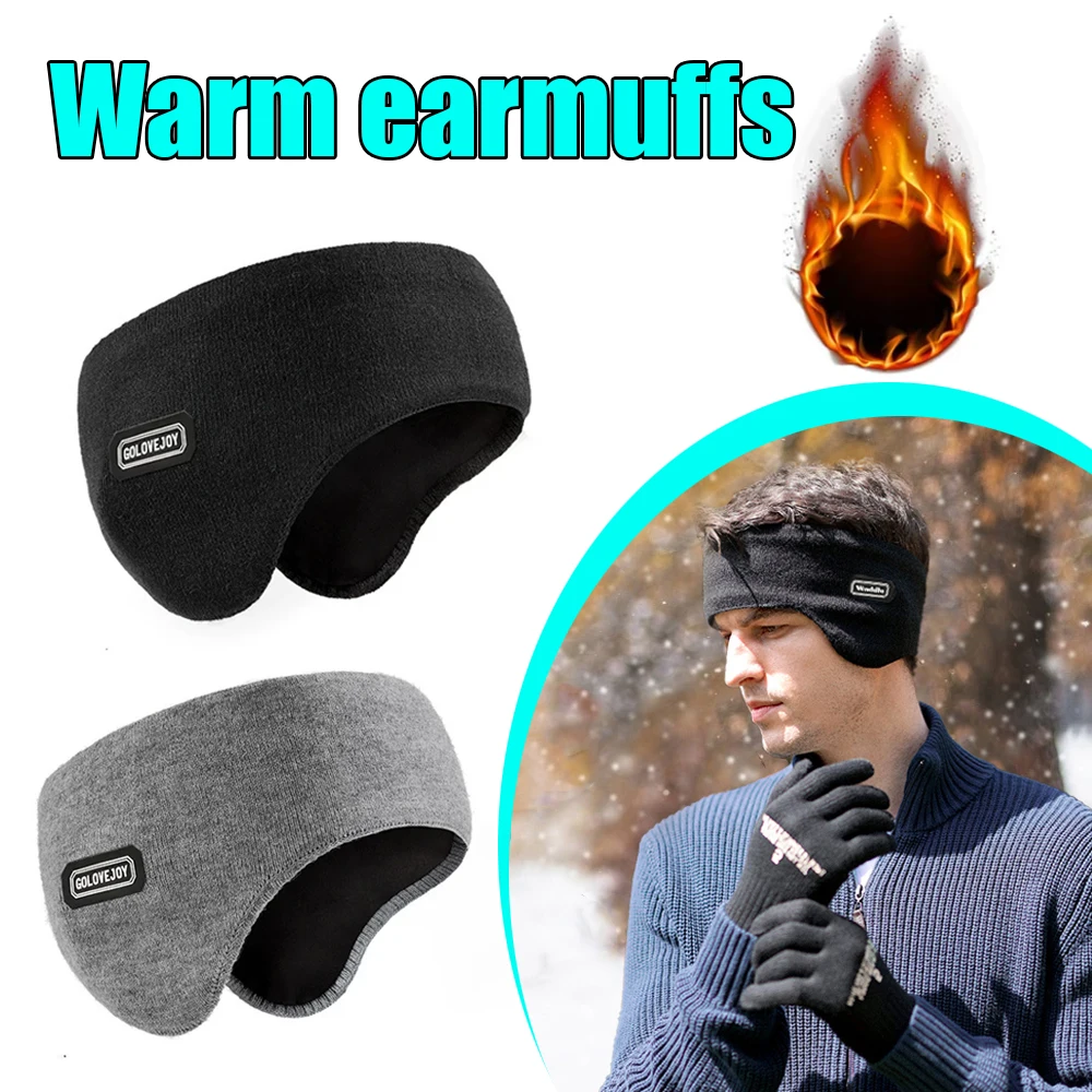 ที่ปิดหูกันหนาวแบบถักนุ่ม อุ่นสบาย สำหรับกิจกรรมกลางแจ้ง ปั่นจักรยาน เล่นสกี วิ่ง  แบบยูนิเซ็กส์