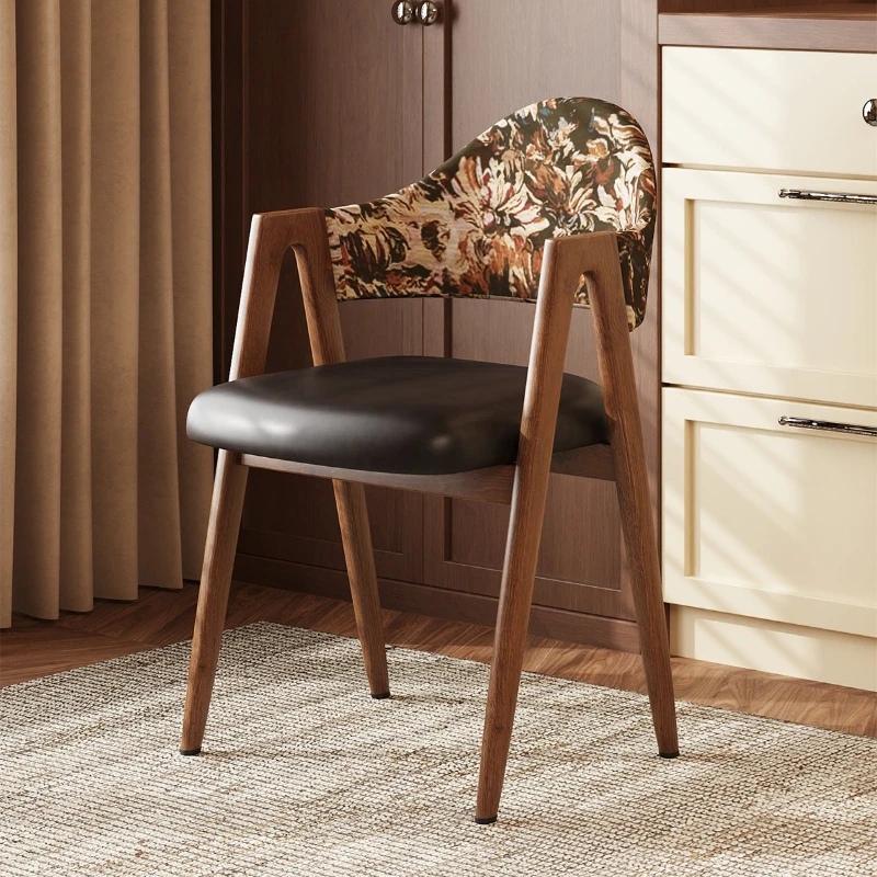 Italian minimalist dining room chairs soft backrest light luxury Dining chairs comfortable sillas para comedor Kitchen furniture