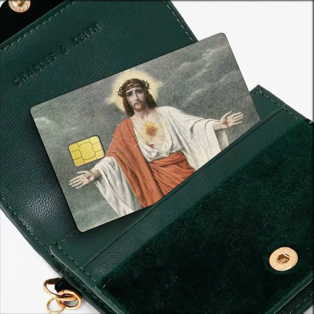 Russia Jesus Artists Canvas Painting  Waterproof Film Skin Cover Credit Card Stickers Debit Front Bank Bus Pass