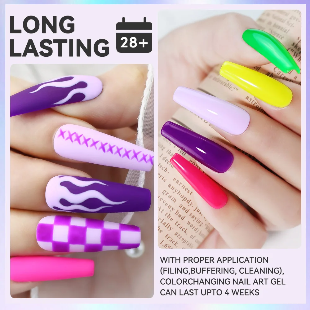 Clou Beaute Rose vert Rose rouge jaune néon Gel Fluorescent vernis à ongles couleur d'été Nail Art manucure Gel UV Semi Permanent