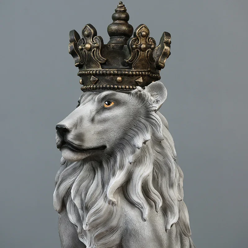 الأسد الكبير الإبداعية الراتنج الحرف اليدوية الحلي المنزلية أرضية كبيرة الأسد الحلي هووسورمينغ الهدايا #4