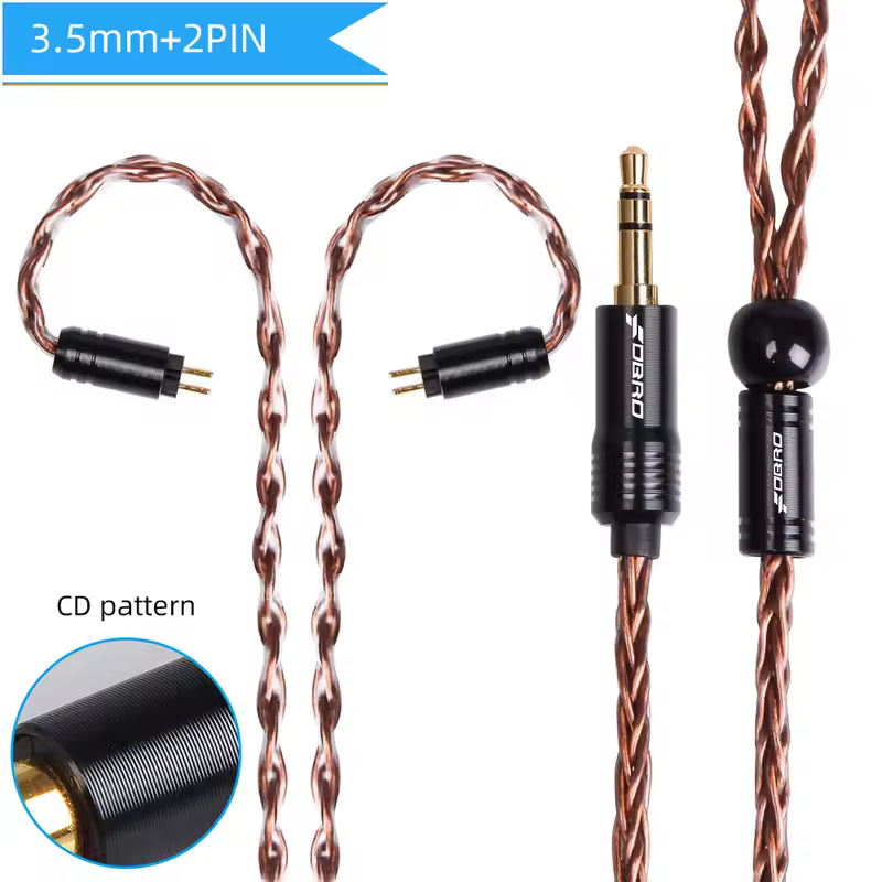 8core MMCX 2Pin 0.78mm A2DC Silver Plated Earphone Cable  3.5mm Balanced Headset Audio Jack Cable For SE315 SE425 LS50 LS70 E40 - Image 7