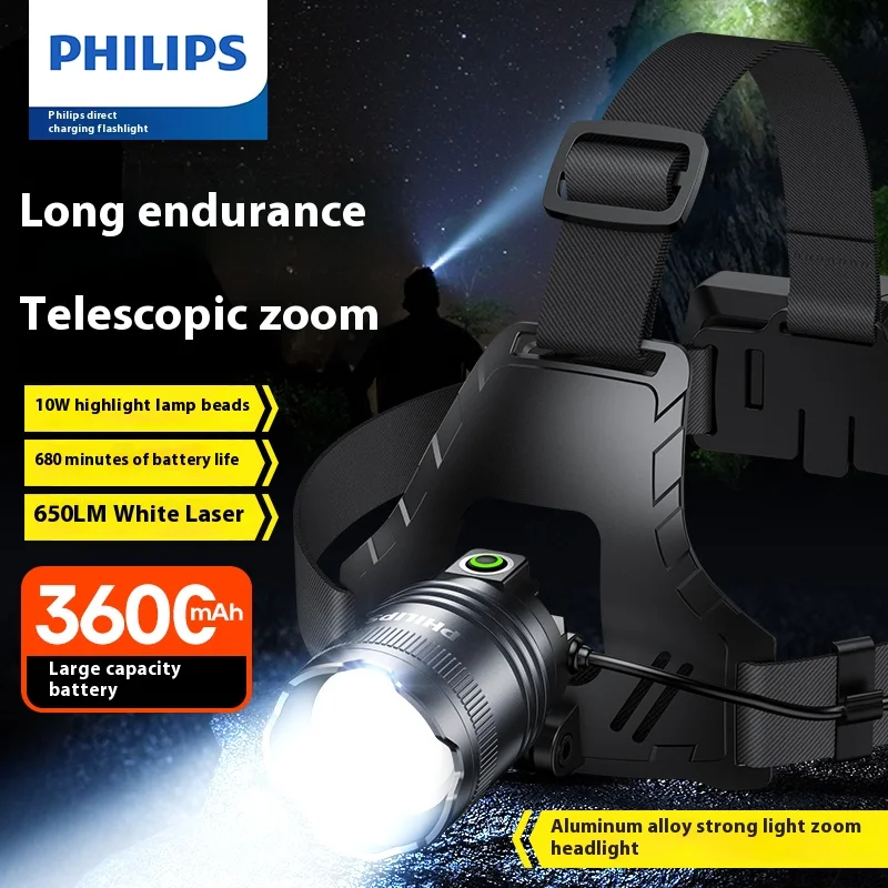 Philips 2025 New Lighting Headlights, Retractable and Have Ultra-long Battery Life, High-power and High-brightness Lamp Beads