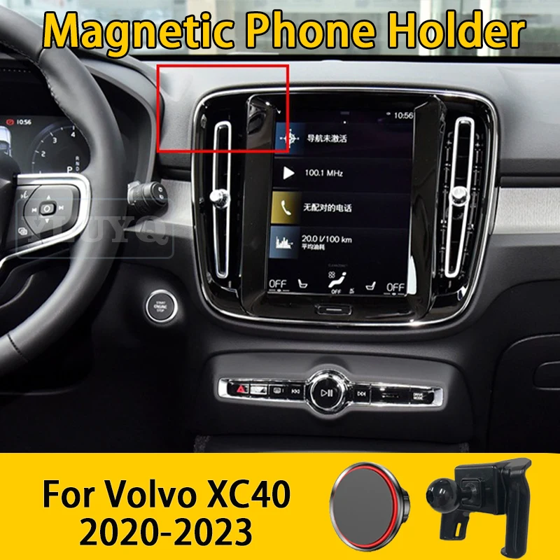 

For Volvo XC40 2020 2021 2022 2023 2024 Car Phone Holder, Car Air Vent Magnetic Gravity Mount, 360° Multi-Angle Adjustable