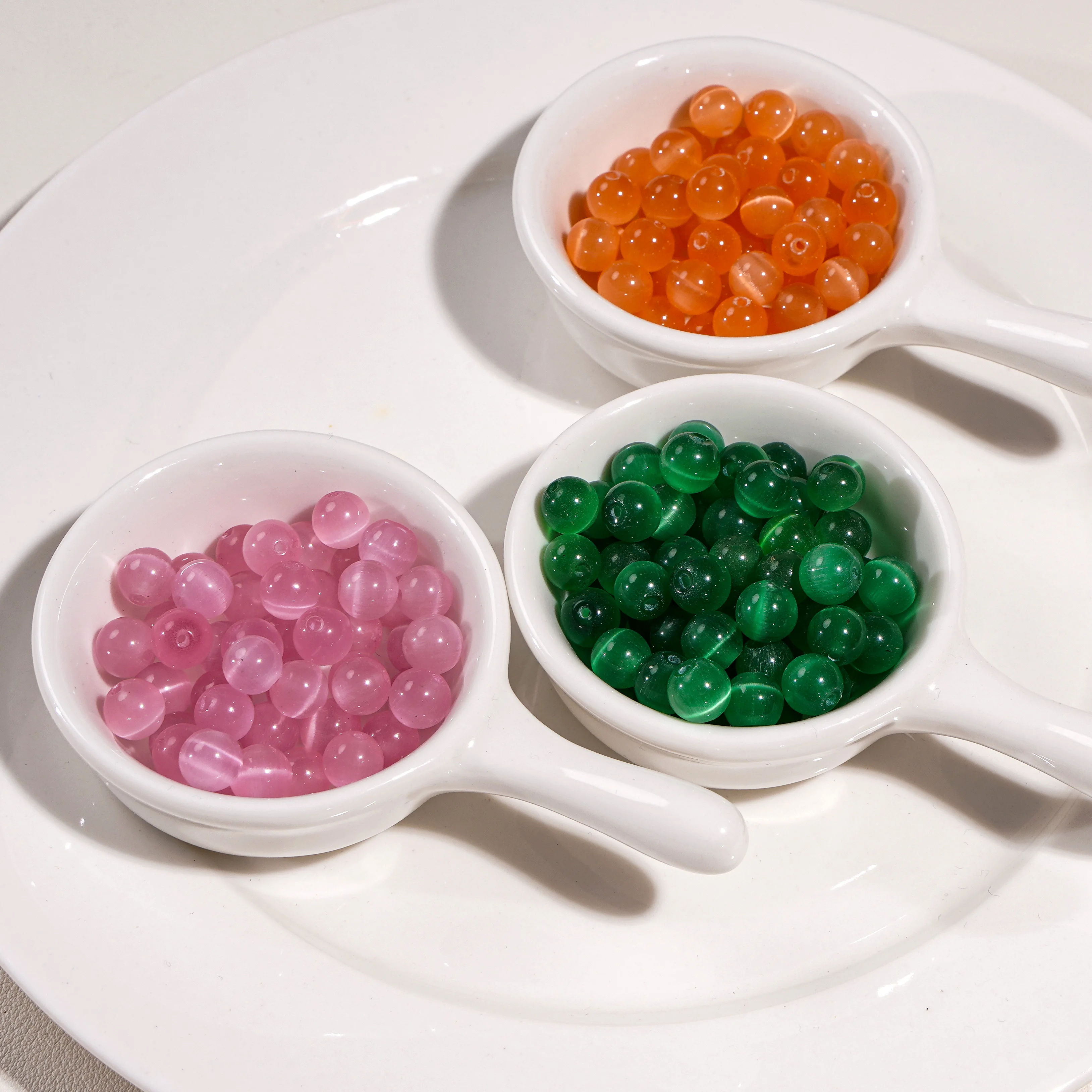 

4/6/8/10mm 1str A Cat Eye Beads Ball Beading Bracelet Earrings Beads Multi-color Mixed Beads Jewelry Accessories Rainbow Charms