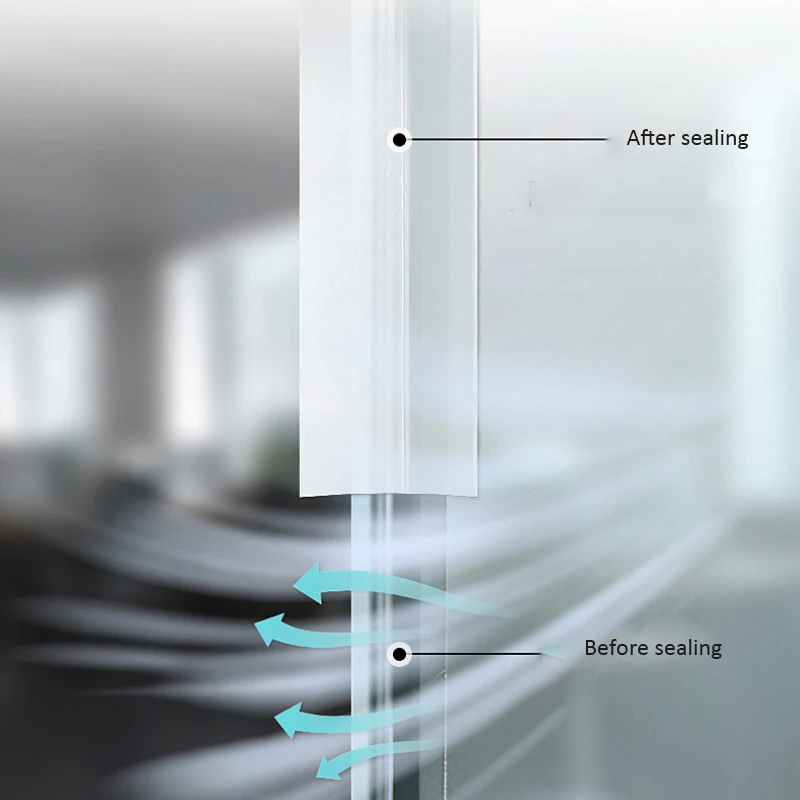 شفافة مصدات الرياح ختم الشريط شرفة نافذة منزلقة مصدات الرياح ختم الشريط #5