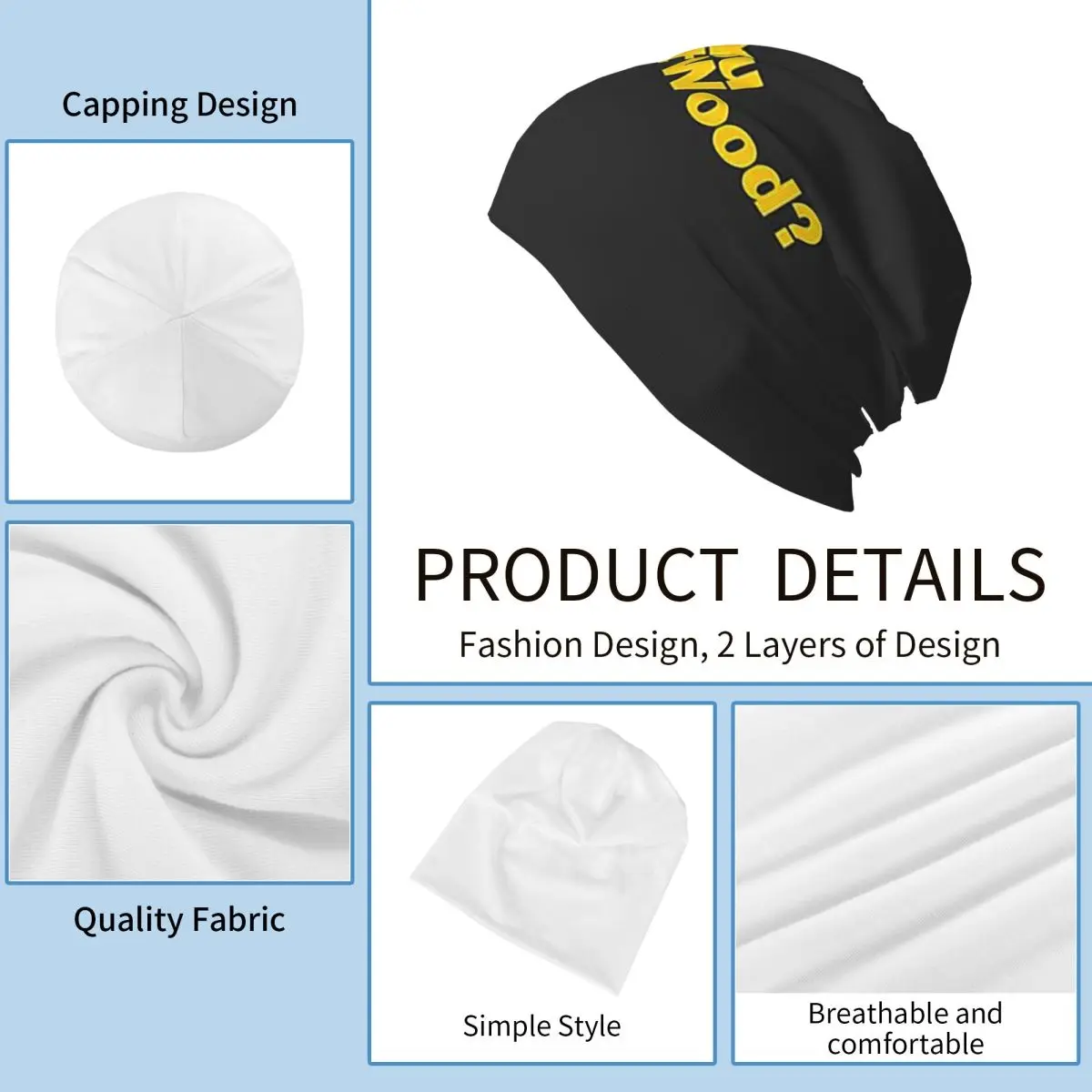 هل تحترم الخشب 1 Skullies Beanies القبعات الدافئة الخريف الشتاء في الهواء الطلق قبعة محبوك بونيه قبعات للرجال النساء الكبار