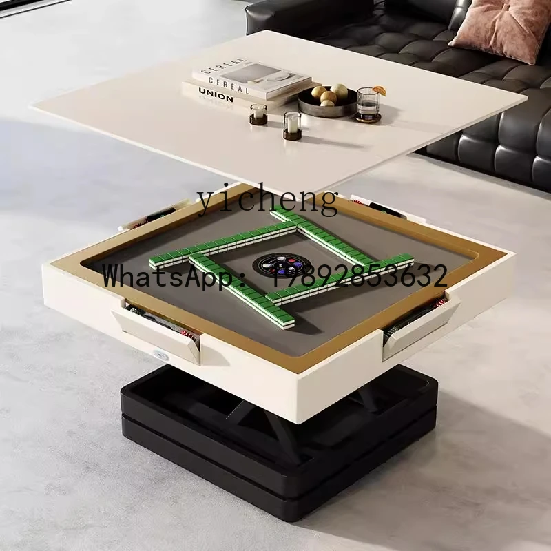 QA  simple antique lift mahjong machine coffee table home living room mahjong table home decor