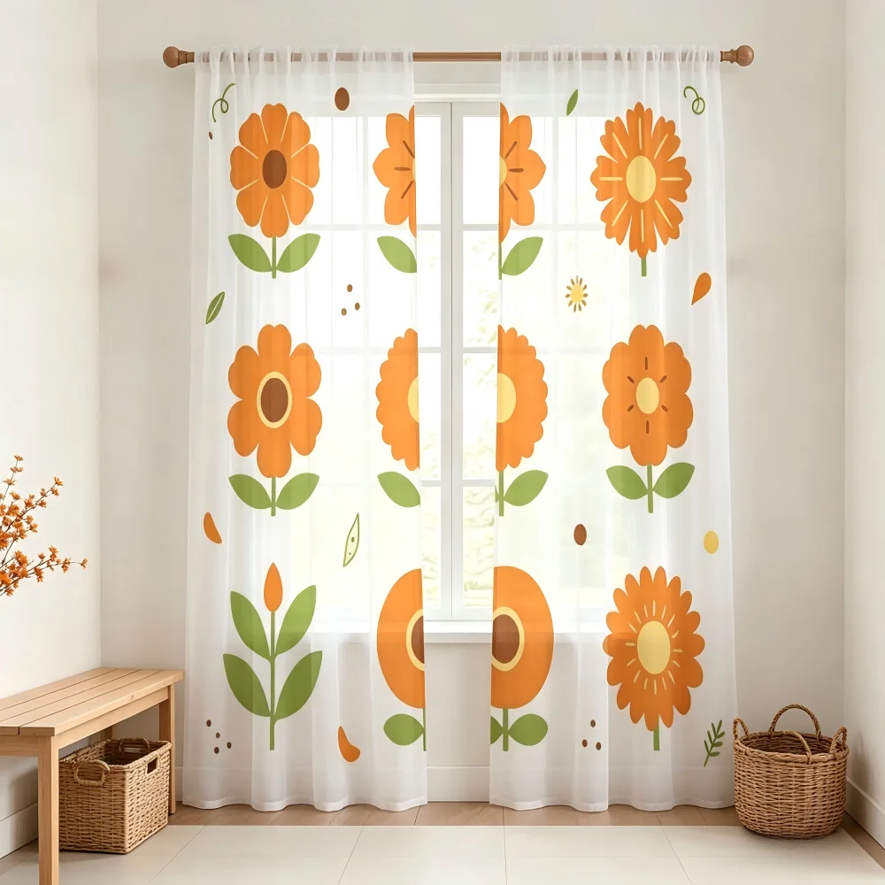 2 rideaux transparents à impre - Curtain Sheer Voile avis et prix