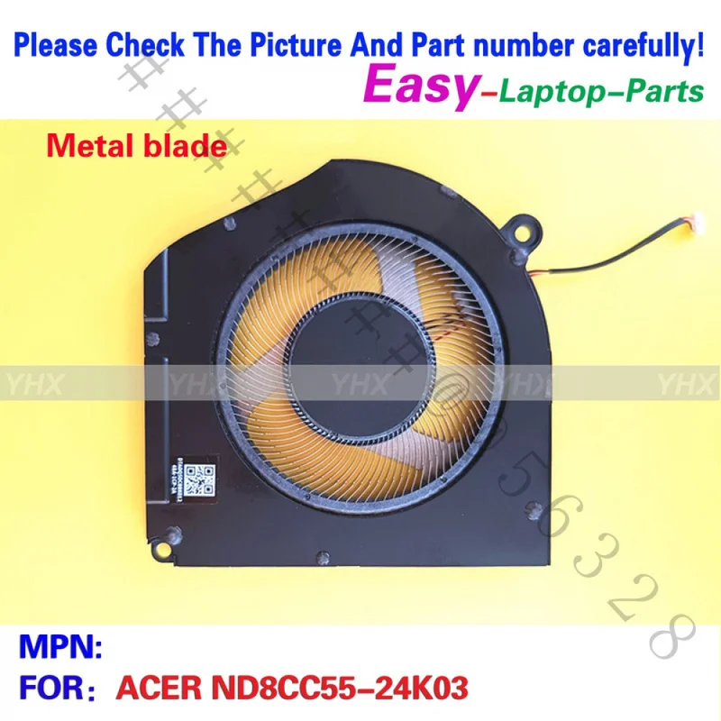 SS+Brand New Metal Blades Cooling Fan ND8CC55-24K03 For Acer Laptop Thermal Cooler Replacement Spare Parts