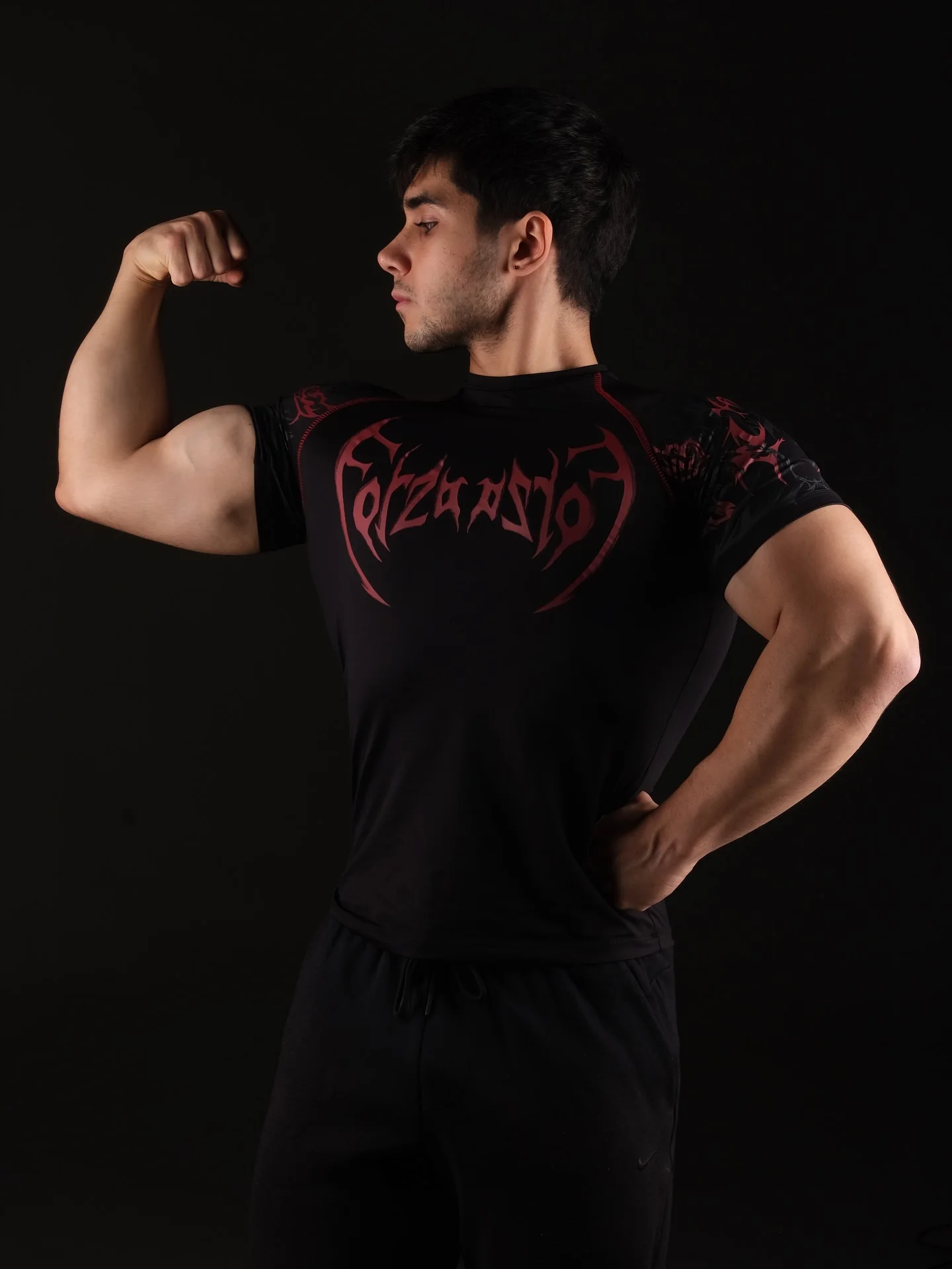 Breathable Men's Pull On Tees High-elastic Compression Training Sports Base Layer Running Fitness Wear