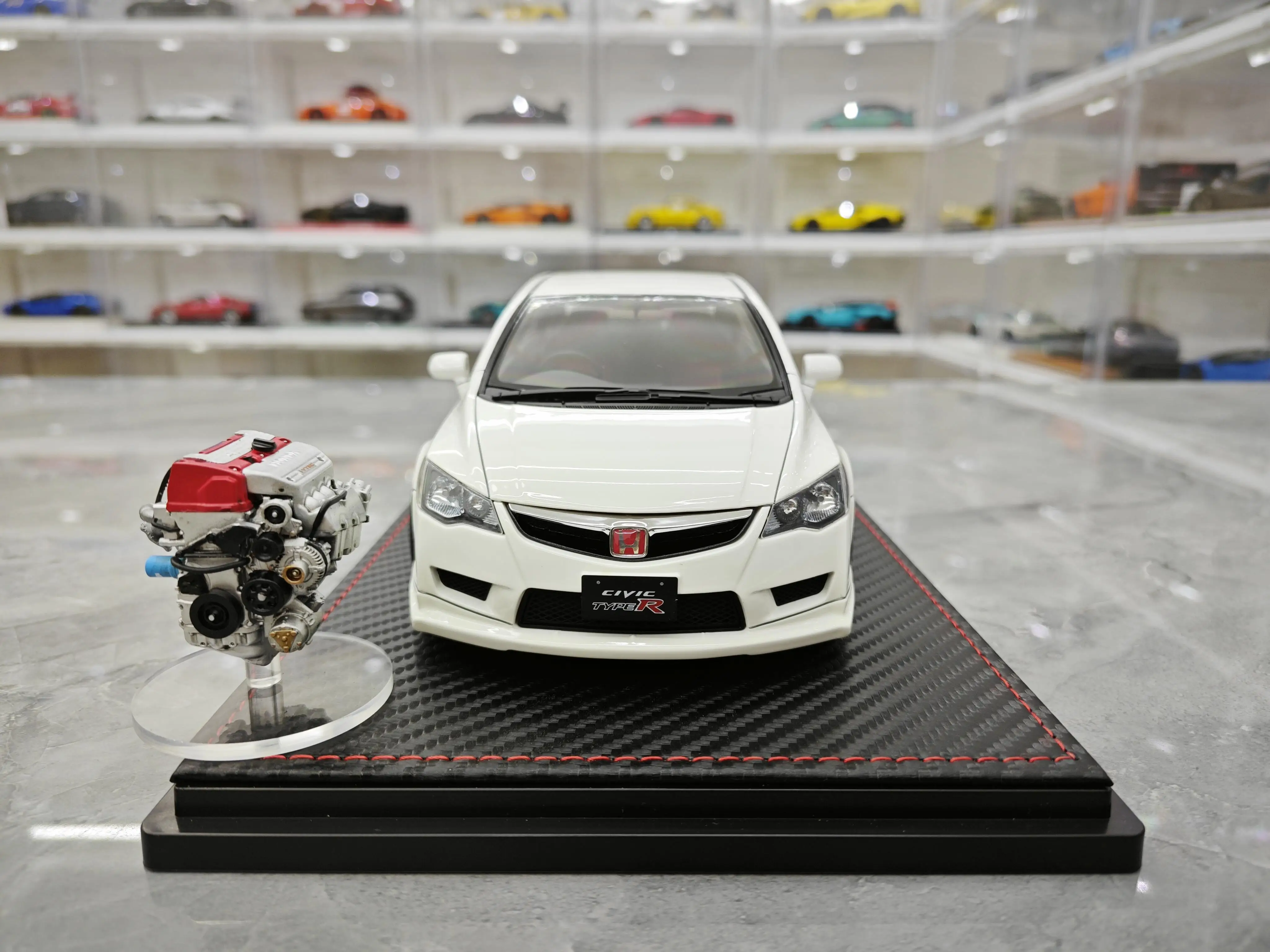 IG 1:18 FD2 TYPE R White With Engine JDM Simulation Limited Edition Resin Metal Static Car Model Toy Gift