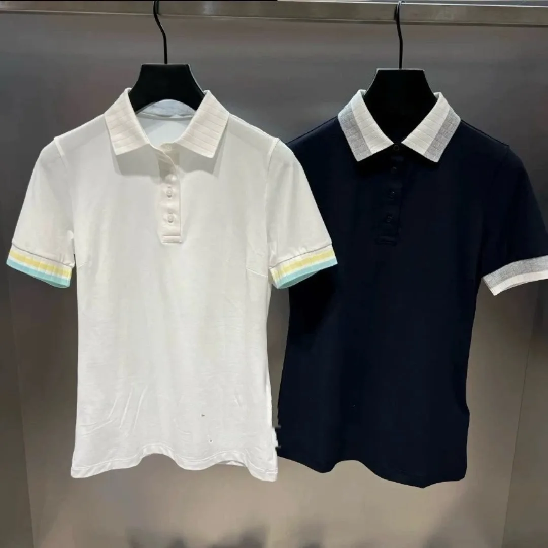 Women's Golf Short Sleeve T-Shirt 2026 Summer New Korean Style Versatile Youthful Cooling Slimming Stretch Quick-Dry Cotton Soft
