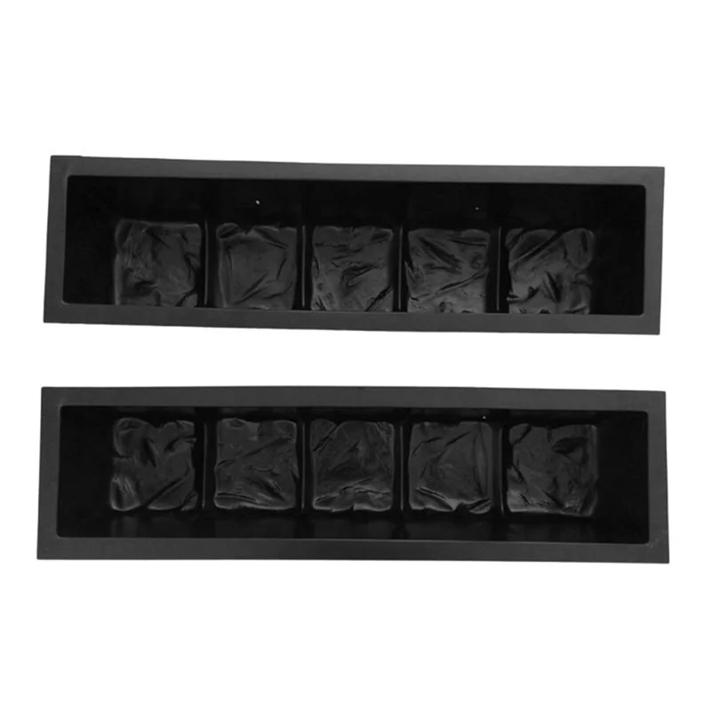 2Pcs Simulation Stone Pavement Patio Concrete Stepping Driveway Paving Path Mold Paver Maker Garden Fence Mould Black ABS