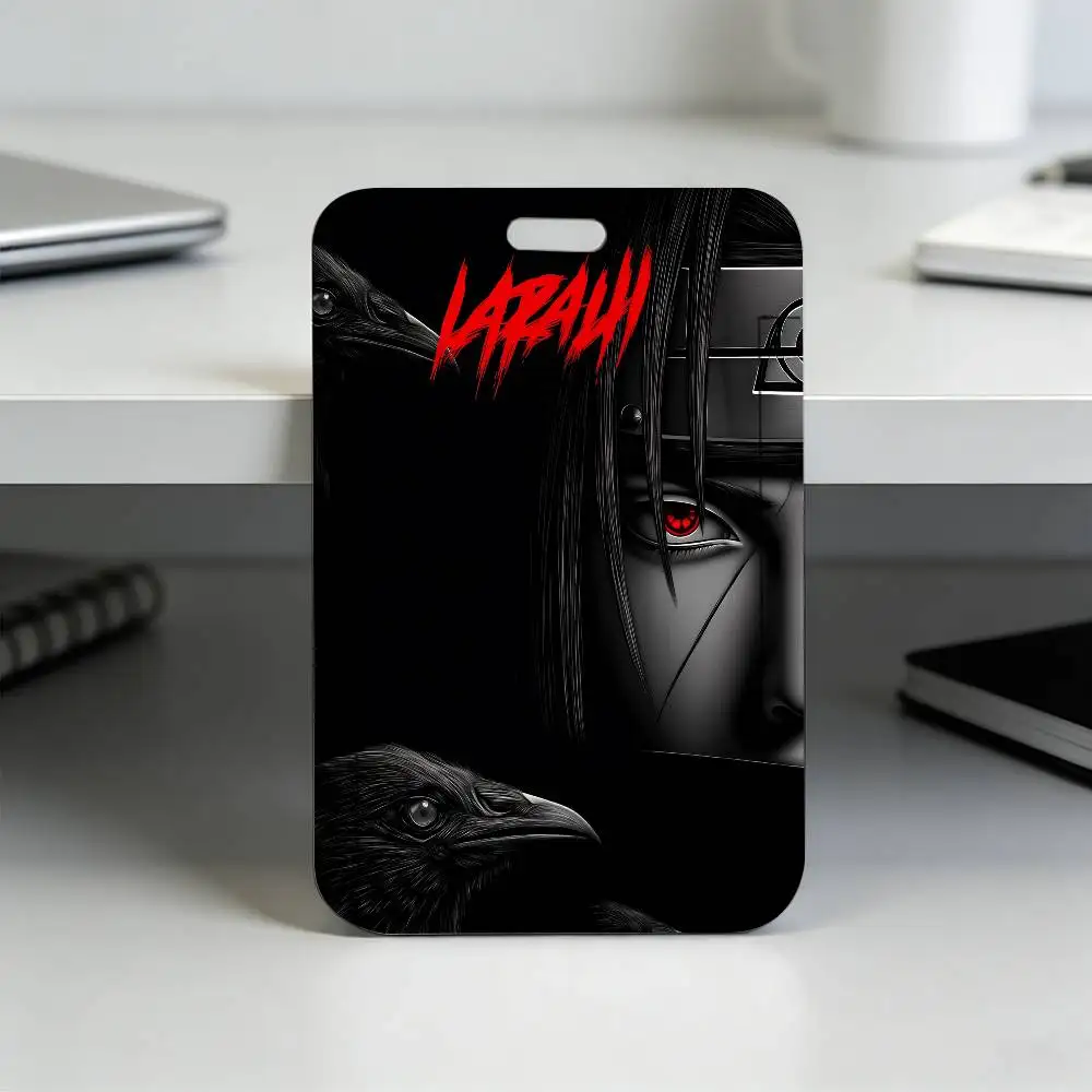 Anime N-NARUTO Akatsuki Itachi Sharingan Transparenter Kartenhalter Mitarbeiter Plastik-Schiebeabdeckung Schlüsselband Arbeits-Geschäfts-ID-Tasche Bus – Detail 22