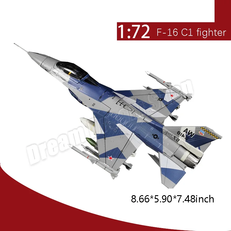 1:72 F-16 Fighting Falcon Fighter Alloy Die-cast  Model Living Room Decoration Collection Holiday Gift Model Aircraft Wholesale