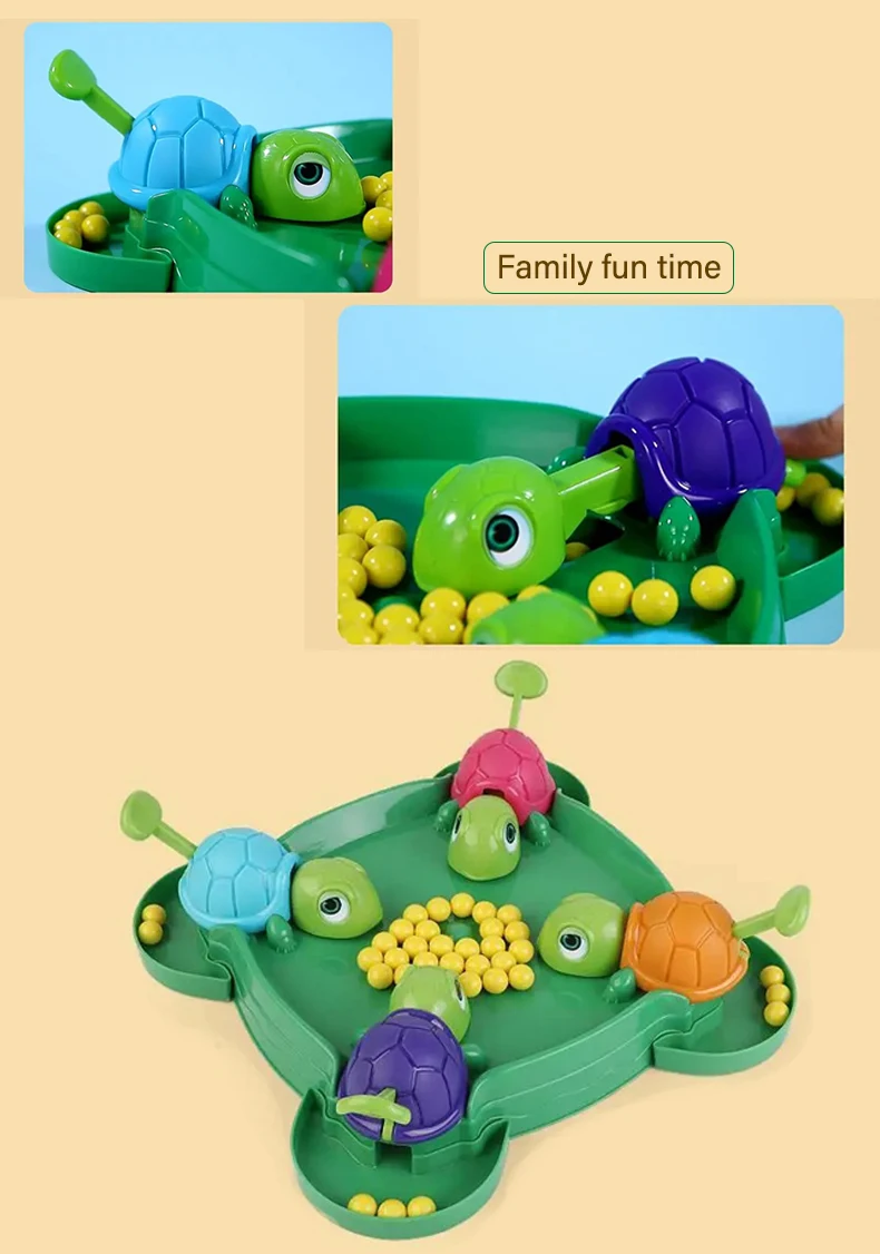 Juego de mesa de fiesta familiar para niños, juego de mesa de tortuga Hungry, juguetes educativos, Bola de frijol, regalo de cumpleaños Ideal para