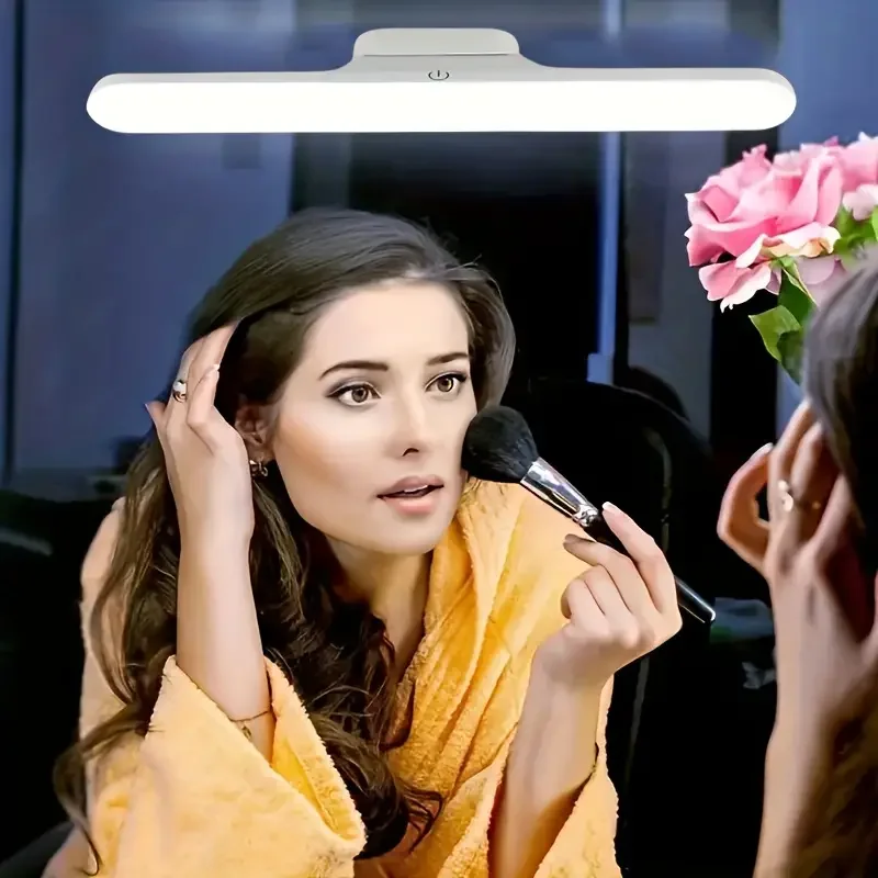 1pc 11.81inch Makeup Mirror Front Light Cabinet Light Dimming Light Reading Light 3-color USB Rechargeable Stickable Night Light