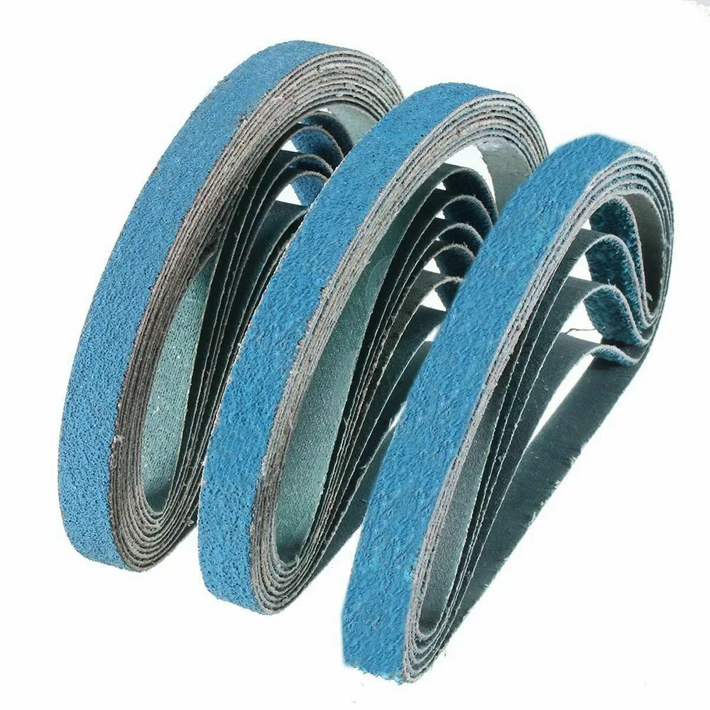 

Non-metal Sanding Belts Supplies Tools Polishing Sander Woodworking Zirconia 1/2x18 inch 30pcs 40 60 80 Grit Blue