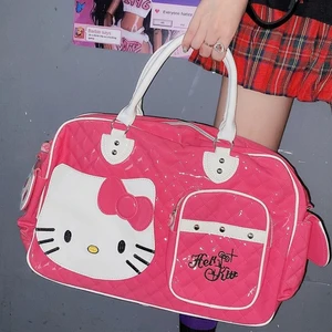 Çanta omuzdan askili çanta Sanrio Hello Kitty kadın, çanta deri PU omuzdan askili çanta-pembe, biraz tatlı ve Y2K En çok satılan 12 el çantası hello kitty-no. 1