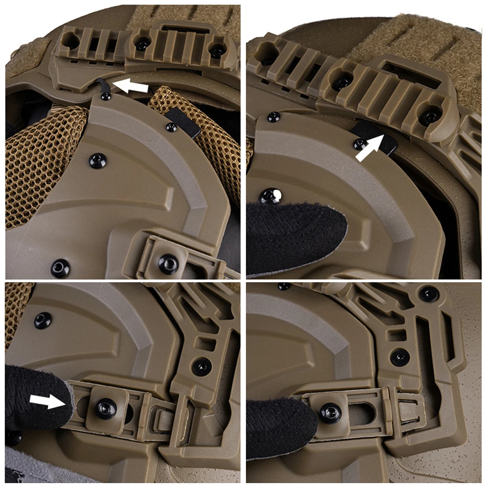 Wendy Helmet 3.0 Flip Goggles Ear Cover Mouthguard Half Face Mask Full Protective Hunting Shooting Airsoft Helmet Accessories view 6