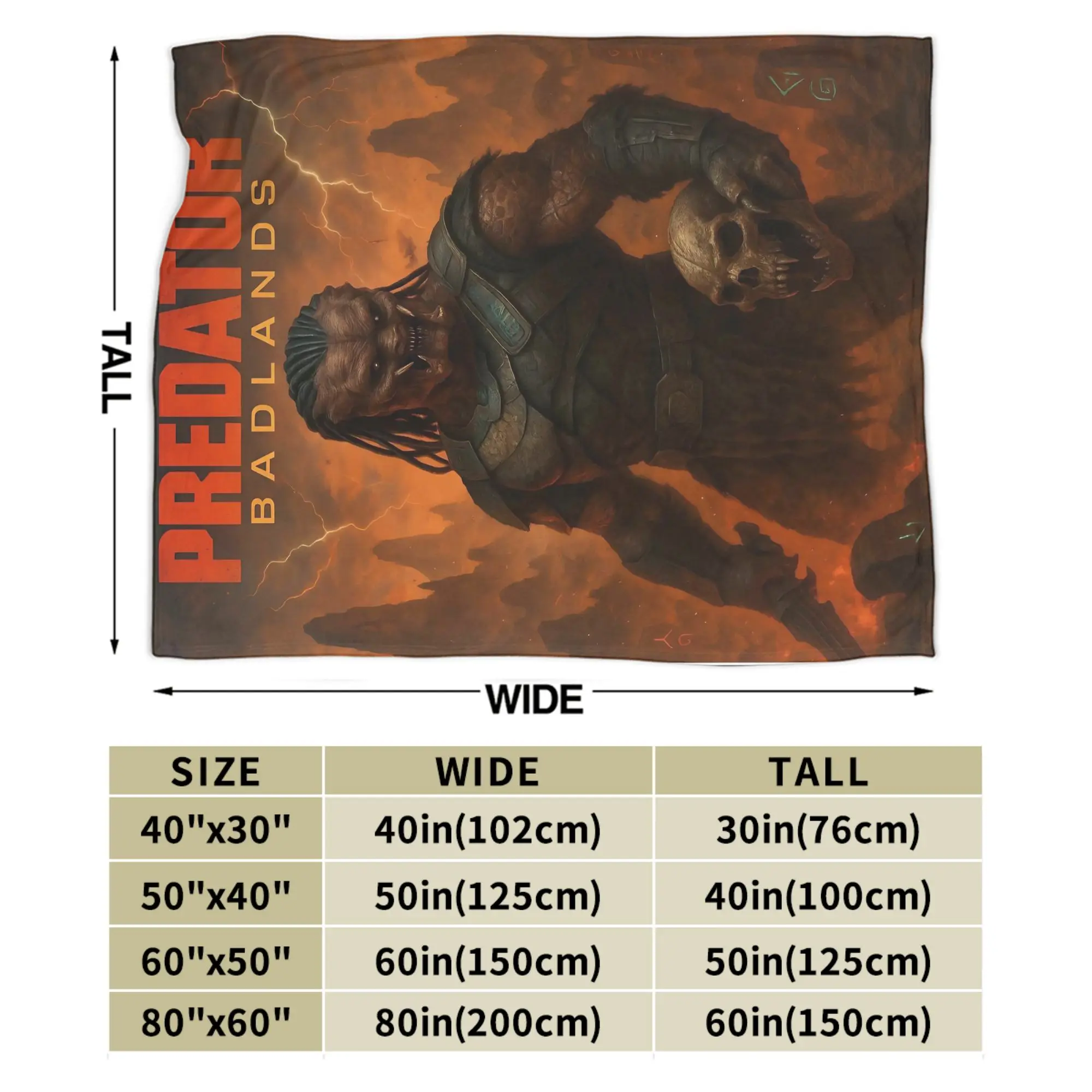 المفترس Badlands 2025 أفلام البطانيات الناعمة التخييم أفخم رمي بطانية مضحك في الهواء الطلق الفانيلا المفرش غطاء سرير أريكة