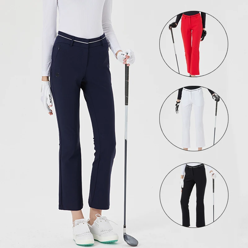 

Blktee Autumn Women High Waist Golf Pants Lady Slim Flared Golf Trousers Stretch Straight Sweatpants Leisure Sports Pants S-XXL